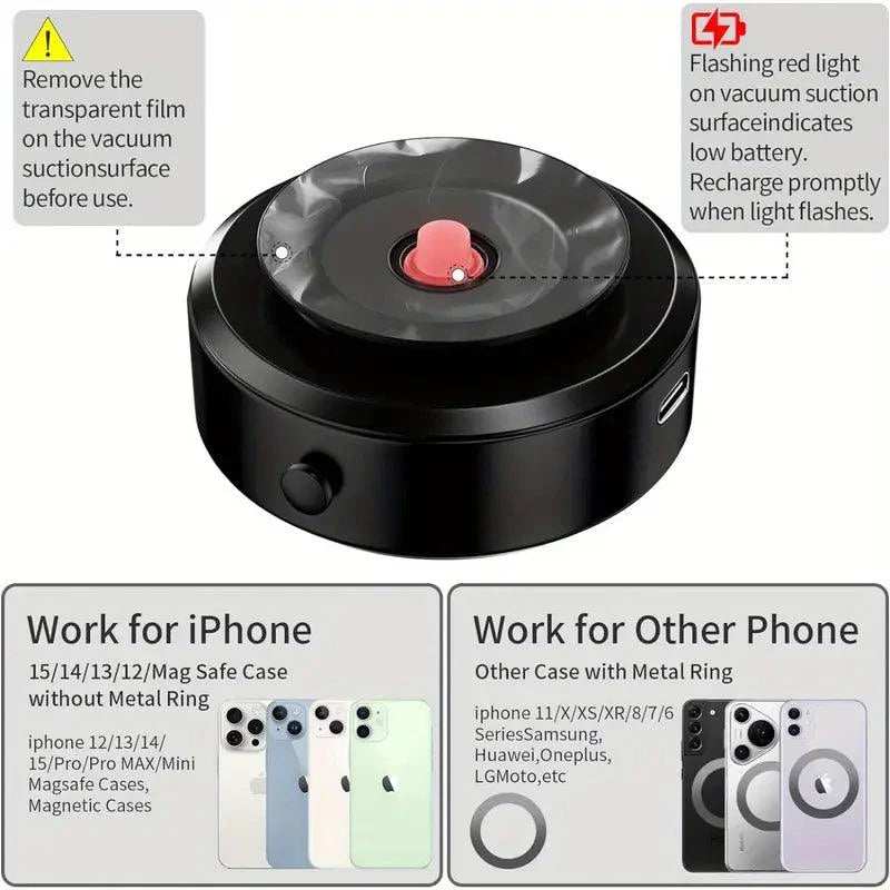 De Revolutionaire GripMount™ Telefoonhouder met Vacuum kracht!