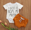 Cute 3PCS Set Newborn Baby Boy Clothes Lovely Mommy's New Man Mustache Print Bodysuit Tops Long Pants Hat Outfits 0-18M