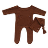 2 Stks/set Baby Hoed Romper Pasgeboren Fotografie Rekwisieten Gebreide Jumpsuit Lange Staart Cap Kit Zuigelingen Foto Schieten Kleding Outfits