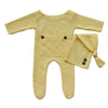2 Stks/set Baby Hoed Romper Pasgeboren Fotografie Rekwisieten Gebreide Jumpsuit Lange Staart Cap Kit Zuigelingen Foto Schieten Kleding Outfits