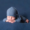 2 Stks/set Baby Hoed Romper Pasgeboren Fotografie Rekwisieten Gebreide Jumpsuit Lange Staart Cap Kit Zuigelingen Foto Schieten Kleding Outfits
