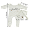 2 Stks/set Baby Hoed Romper Pasgeboren Fotografie Rekwisieten Gebreide Jumpsuit Lange Staart Cap Kit Zuigelingen Foto Schieten Kleding Outfits