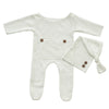 2 Stks/set Baby Hoed Romper Pasgeboren Fotografie Rekwisieten Gebreide Jumpsuit Lange Staart Cap Kit Zuigelingen Foto Schieten Kleding Outfits