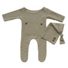 2 Stks/set Baby Hoed Romper Pasgeboren Fotografie Rekwisieten Gebreide Jumpsuit Lange Staart Cap Kit Zuigelingen Foto Schieten Kleding Outfits