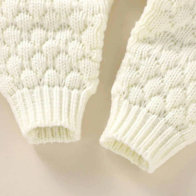 Peleles para bebé, conjuntos de ropa, monos de punto para niña recién nacida, trajes de otoño e invierno, monos de manga larga para niño pequeño, 2 piezas