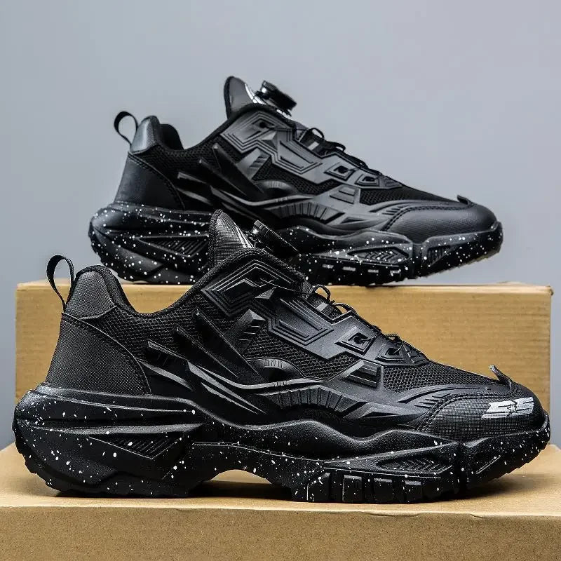 2024 Herfst Heren Casual Sneakers Sportschoenen Dikke Zool Trendy Hong Kong Stijl Ouderen Schoenen Ademend Eva Rubber Bovenwerk