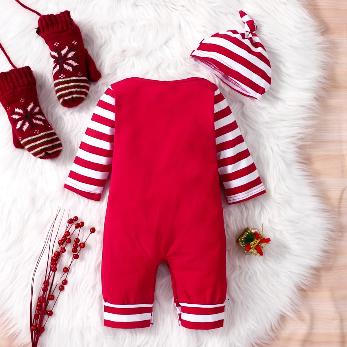 Twinkle™ | 🎄 Baby’s Eerste Kerst - Rompertje met Mutsje🎄