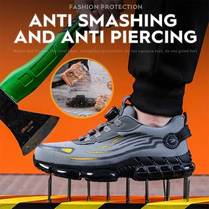 Jake™ Buttonshoe | De makkelijkste werkschoen die er is. Druk, draai en klaar!