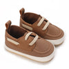Newborn Baby Boys And Girls Brown Casual Shoes Baby First Walking Shoes Soft Sole Anti Slip Baby Casual Shoes 0-18M