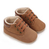 Newborn Baby Boys And Girls Brown Casual Shoes Baby First Walking Shoes Soft Sole Anti Slip Baby Casual Shoes 0-18M