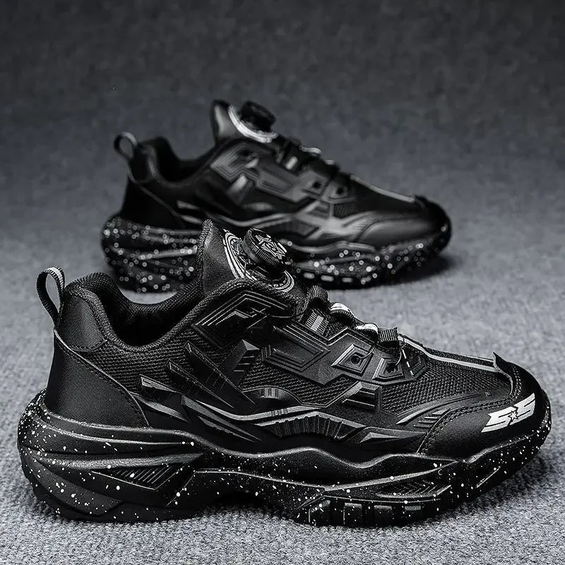 2024 Herfst Heren Casual Sneakers Sportschoenen Dikke Zool Trendy Hong Kong Stijl Ouderen Schoenen Ademend Eva Rubber Bovenwerk