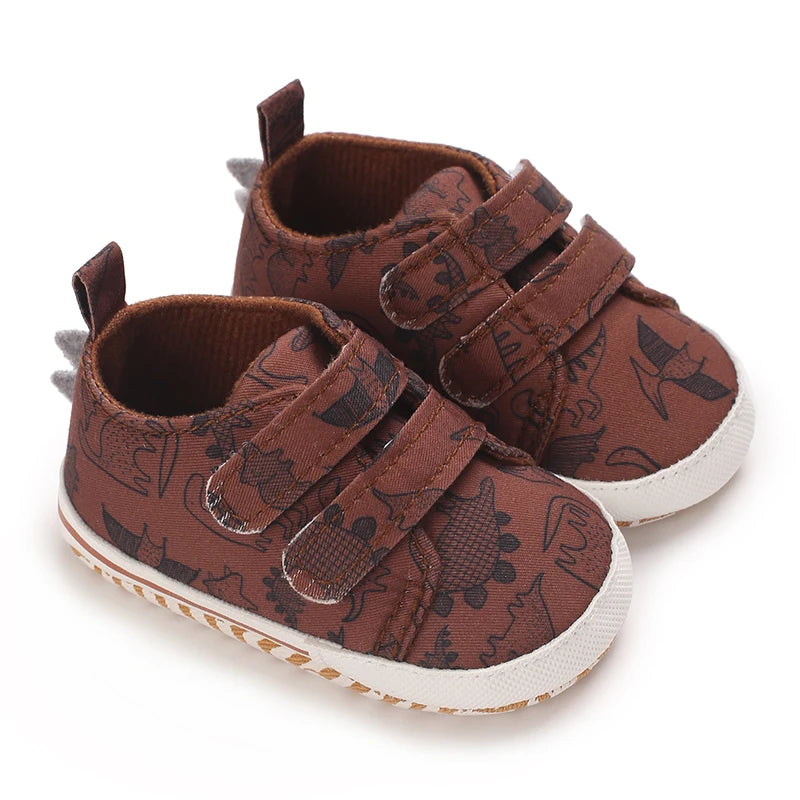 Newborn Baby Boys And Girls Brown Casual Shoes Baby First Walking Shoes Soft Sole Anti Slip Baby Casual Shoes 0-18M