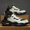 2024 Herfst Heren Casual Sneakers Sportschoenen Dikke Zool Trendy Hong Kong Stijl Ouderen Schoenen Ademend Eva Rubber Bovenwerk