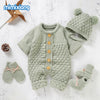 Peleles para bebé, conjuntos de ropa, monos de punto para niña recién nacida, trajes de otoño e invierno, monos de manga larga para niño pequeño, 2 piezas
