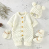 Peleles para bebé, conjuntos de ropa, monos de punto para niña recién nacida, trajes de otoño e invierno, monos de manga larga para niño pequeño, 2 piezas