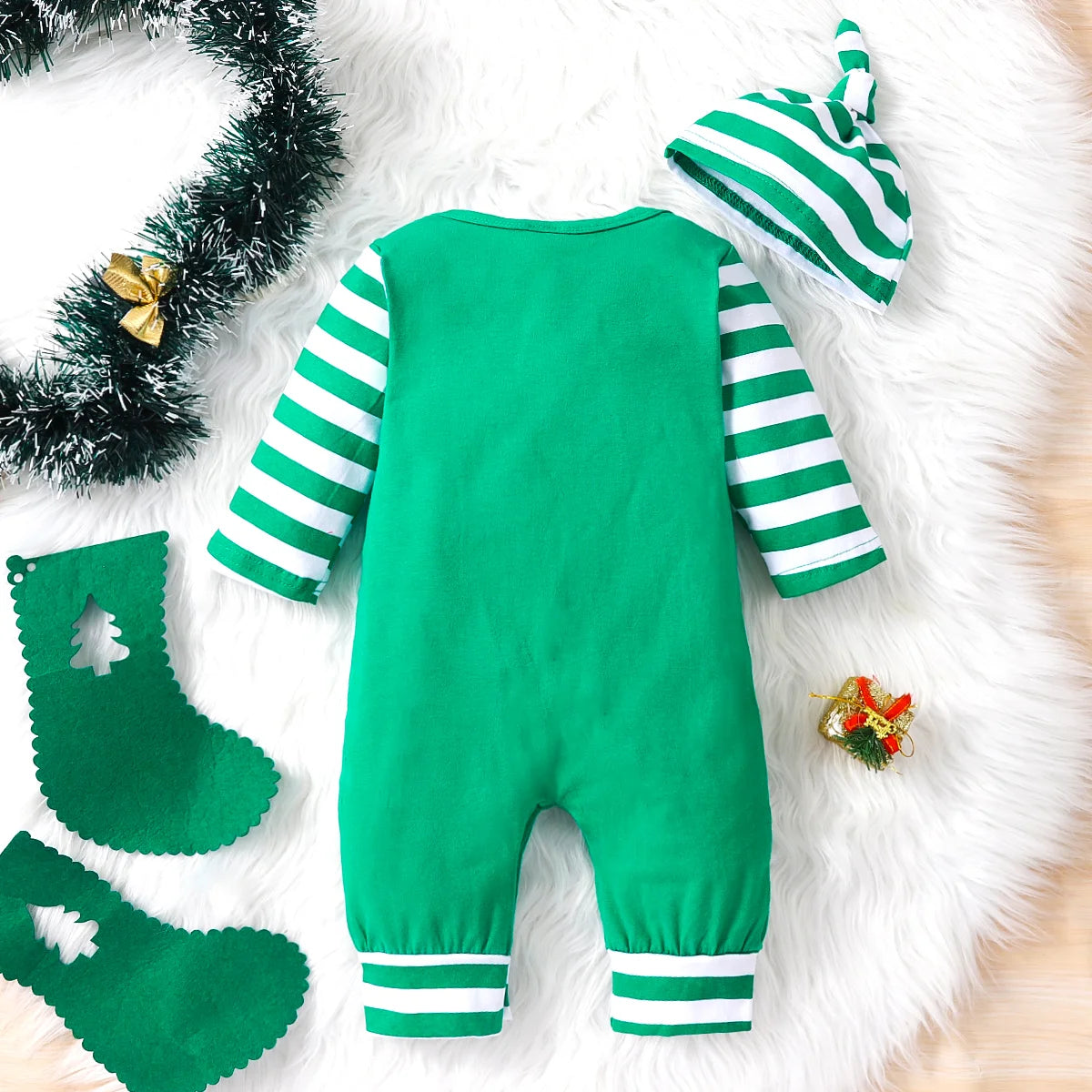 Twinkle™ | 🎄 Baby’s Eerste Kerst - Rompertje met Mutsje🎄