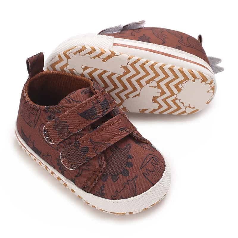 Newborn Baby Boys And Girls Brown Casual Shoes Baby First Walking Shoes Soft Sole Anti Slip Baby Casual Shoes 0-18M